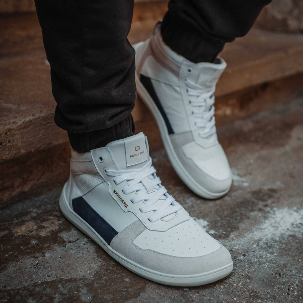 Oldschooler High Top Blue/White