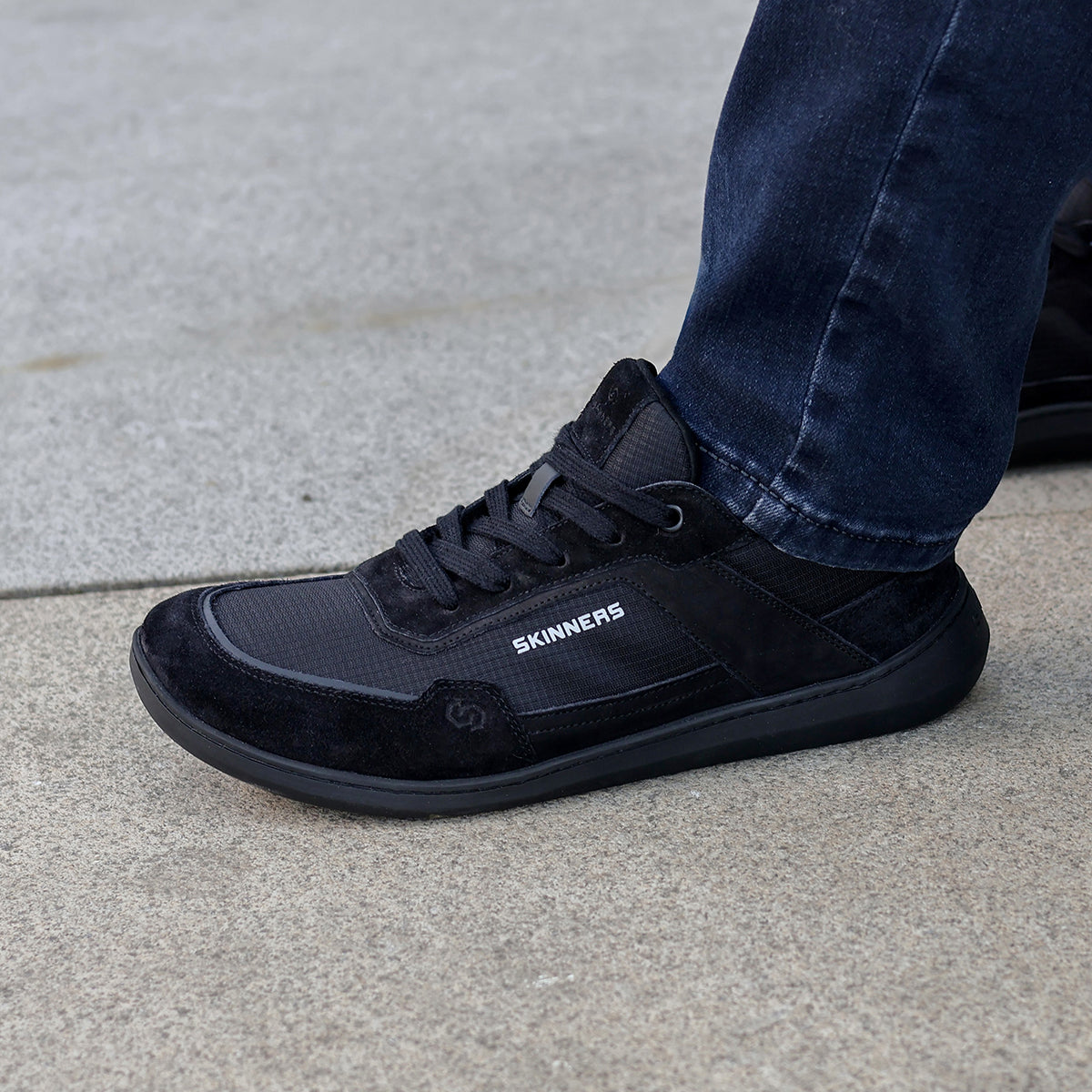 Textile Shoelaces Black Wide
