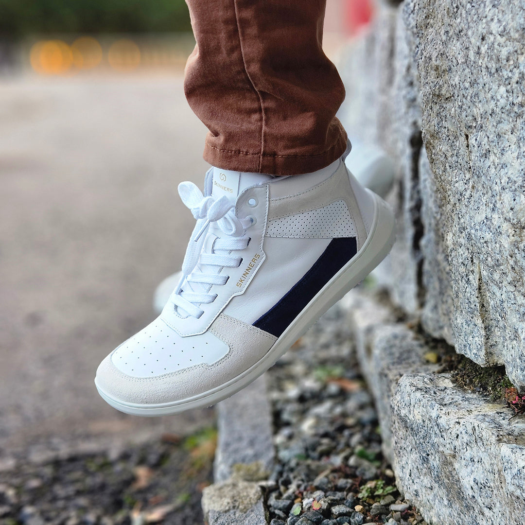 Oldschooler High Top Blue/White